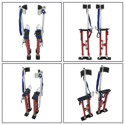 findmall Aluminum Adjustabl Drywall Red Stilts Tool 24-40 In For Taping Painting Painter