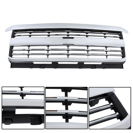 Findmall Chrome Front Grille Replacement for Silverado 2500 HD and 3500 HD 2015-2019