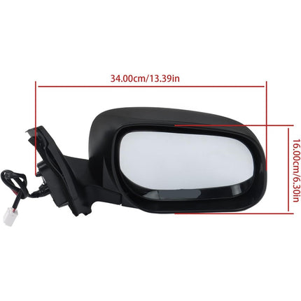 Findmall Power Side Rearview Mirror Heated Replacement for RAV4 2009-2012 Replacement for TO1321264 3-Pin Connector Right Side
