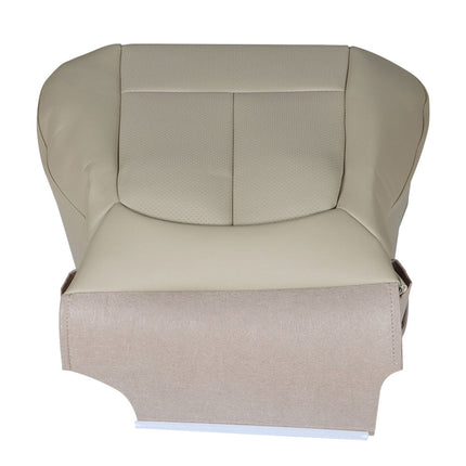 Findmall Beige Driver Side Bottom Perforated Leather Seat Cover Replacement for 2011-2014 F150 Lariat