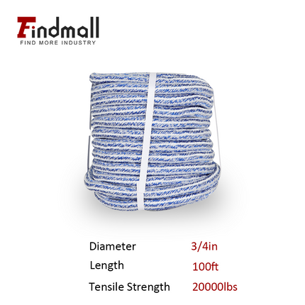 findmall 24-Strand Braided Polyester Rope – High Strength Arborist Tree Felling & Rigging Rope for Swing, Camping & Outdoor Use