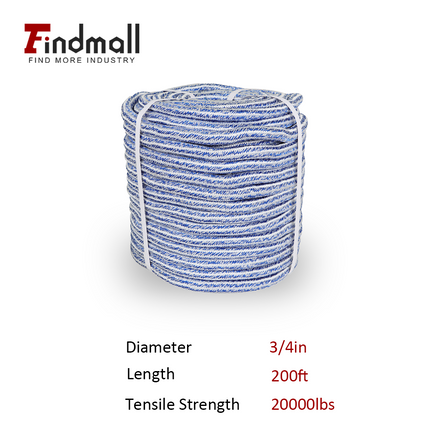 findmall 24-Strand Braided Polyester Rope – High Strength Arborist Tree Felling & Rigging Rope for Swing, Camping & Outdoor Use