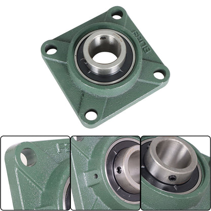 findmall 10Pcs UCF208-24 Pillow Block Bearing 1-1/2 Inch Bore Pillow Block Bearings Bearing Steel 4 Bolt Pillow Block Flange Bearing Self Alignment