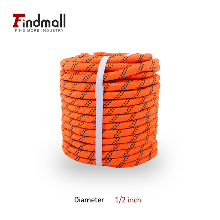 Findmall 48-Strand Arborist Rigging Rope, High Strength Polyester Braided Rope for Towing, Tree Work, Camping & Outdoor Applications