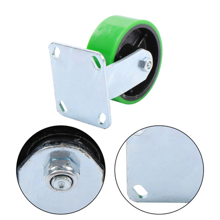 Findmall 4 Pack 5" Polyurethane Swivel & Rigid Caster Wheels with Double Lock Brake, Top Plate Mount Heavy Duty Casters for Platform Trucks, U-Boat Carts & Workbenches