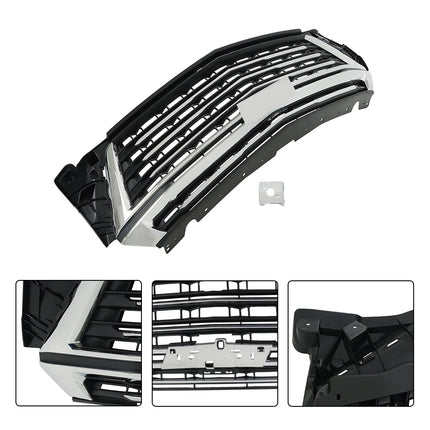 Findmall Front Upper Grille with Chrome Hood Trim Surround Replacement for Traverse 2022-2023