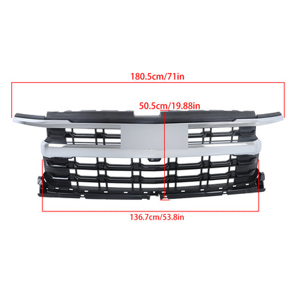 Findmall Chrome Front Upper Bumper Grille Replacement for Silverado 1500 LTZ 2022-2024