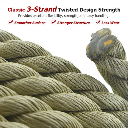 findmall 3-Strand Polyethylene Rope – Durable PE Twisted Rope for Camping, Swing, Outdoor & Indoor Utility Use