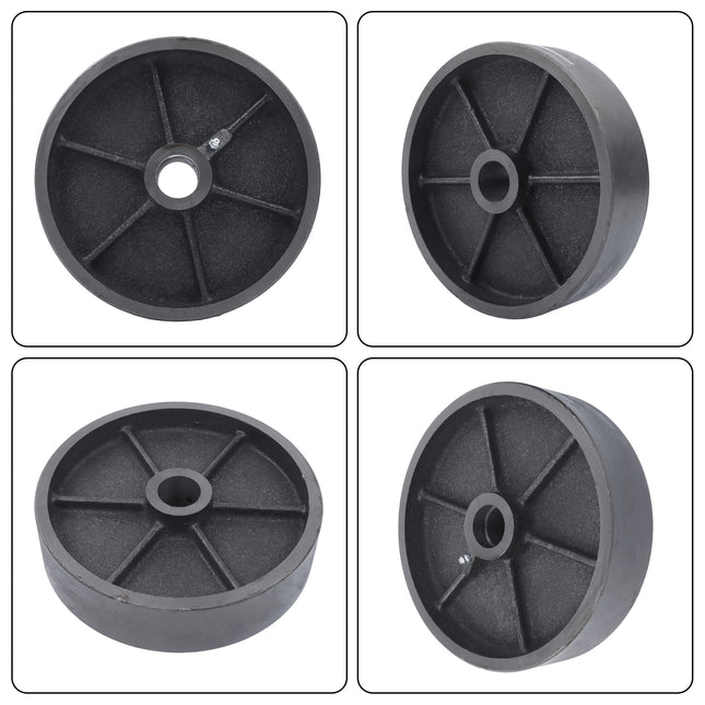Findmall 1 Pack 8" Steel & Cast Iron Caster Wheel, Heavy Duty Industrial Wheel with Roller Bearing, 1300 LB Capacity Replacement Wheel for Workbenches & Platform Trucks