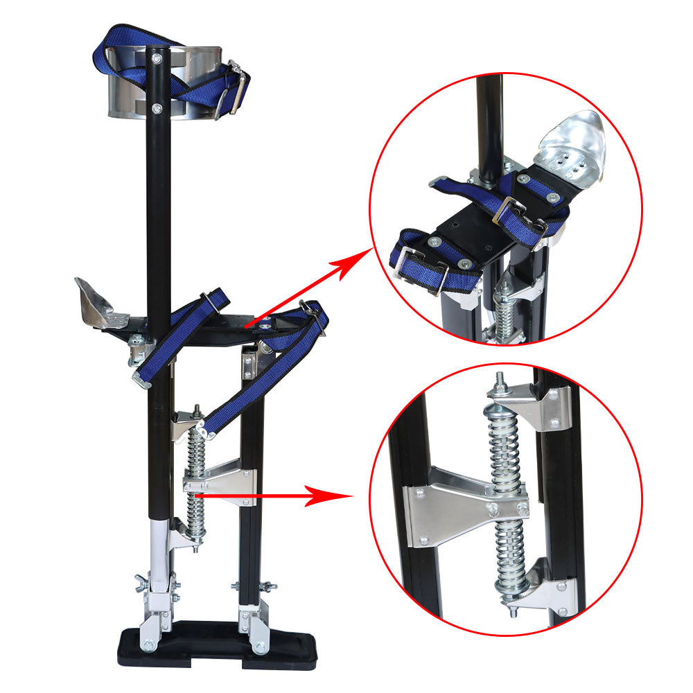 findmall 15" - 23" Black Adjustable Drywall Stilts For Painters Walking Tools