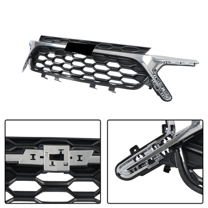 Findmall Front Bumper Center Mesh Grille and Chrome Trim Cover Kit Replacement for Trax 2023-2024