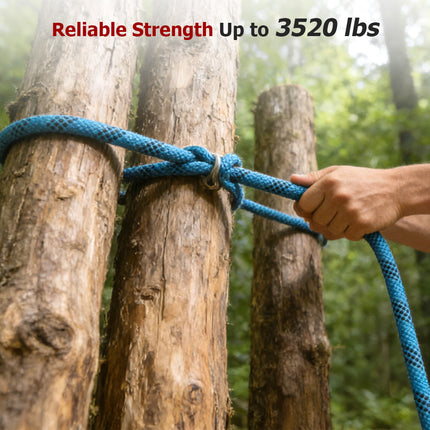 findmall 3/8 In x 100FT 48 Braided Polyester Tree Work Rope – Heavy Duty Rigging Cord with 3250 Lbs Breaking Strength for Outdoor, Swing & Camping