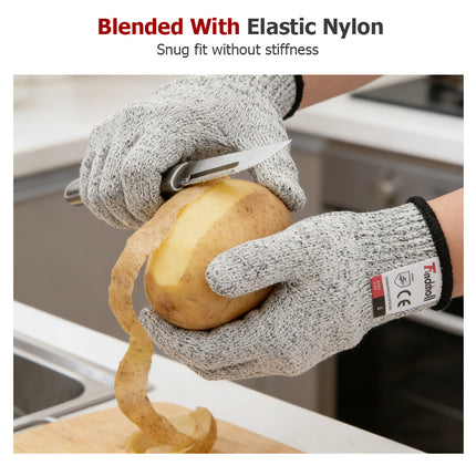 findmall Level 5 Cut Resistant Gloves– Food Grade Safety Gloves for Kitchen, Oyster Shucking, Mandoline Slicer & Meat Cutting