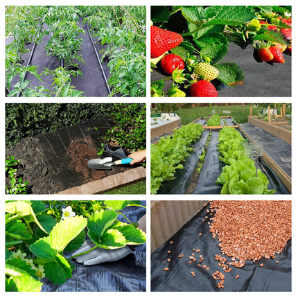 Findmall 90g Heavy Duty Weed Barrier Landscape Fabric, Polypropylene Woven Ground Cover Weed Block Cloth for Garden Flower Bed Driveway Landscaping