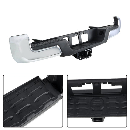Findmall Chrome Rear Step Bumper for 2016-2023 Toyota Tacoma, TO1103129