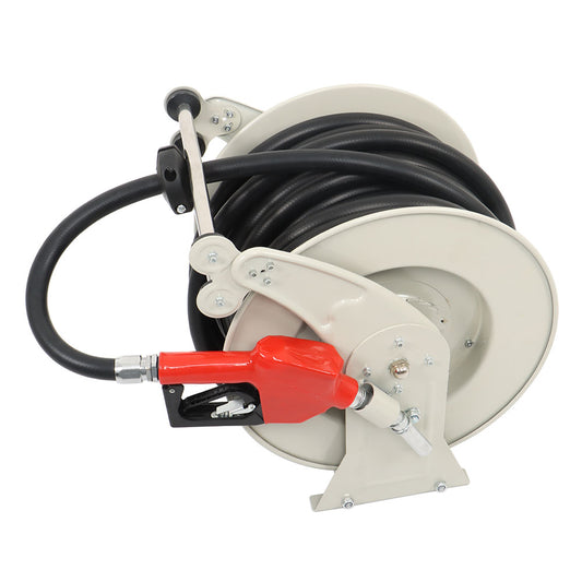 findmall Auto Fueling Nozzle Fuel Hose Reel Retractable Diesel Hose Reel 3/4" x66'