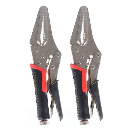 无库存findmall 2PCS Long Nose Locking Pliers Set (6"/9") – Heavy Duty Adjustable Grip Tools for Home & Garage Use