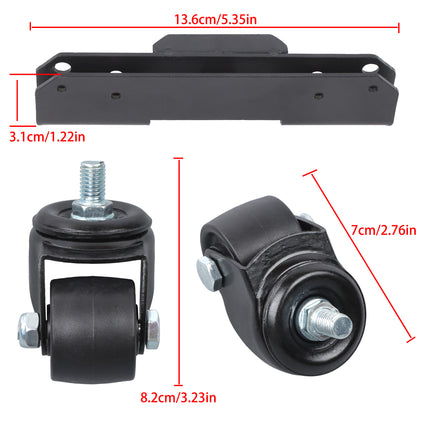 Findmall 1 Pack Front Swivel Caster Wheel Kit, Steel Tool Box Wheel Replacement for Milwaukee Packout Rolling Tool Box, Heavy Duty Front Wheels for Jobsite, Garage & Workshop