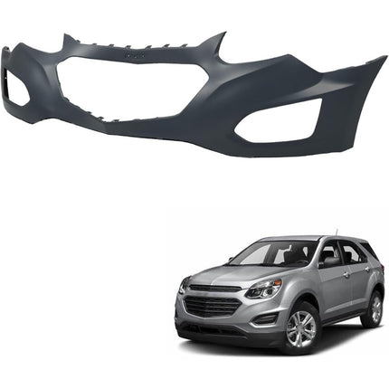 Findmall Primed Front Bumper Cover with Fog Light Holes Replacement for 2016-2017 Chevrolet Equinox, GM1014120