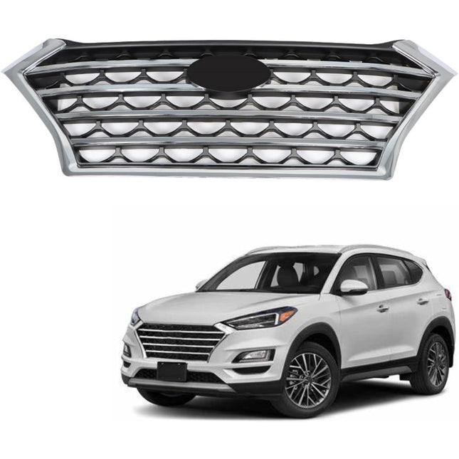Findmall Chrome Front Bumper Grille Replacement for Tucson 2019-2021 86350D3640