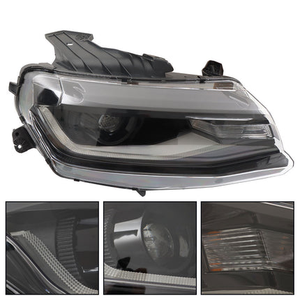 Findmall Passenger Side Headlights Assembly HID with DRL Replacement for Camaro 2016-2018 Replacement for Camaro ZL1 2019-2022 Housing Black Lamp RH 1PC