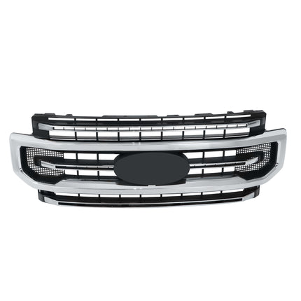 Findmall Front Grille Upper Black Chrome Replacement for F250