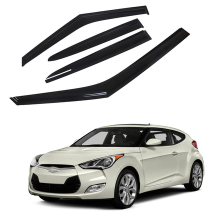 Findmall 4 PCS Side Window Vent Visors Rain Guards Deflectors Smoke Replacement for 2011-2017 Veloster