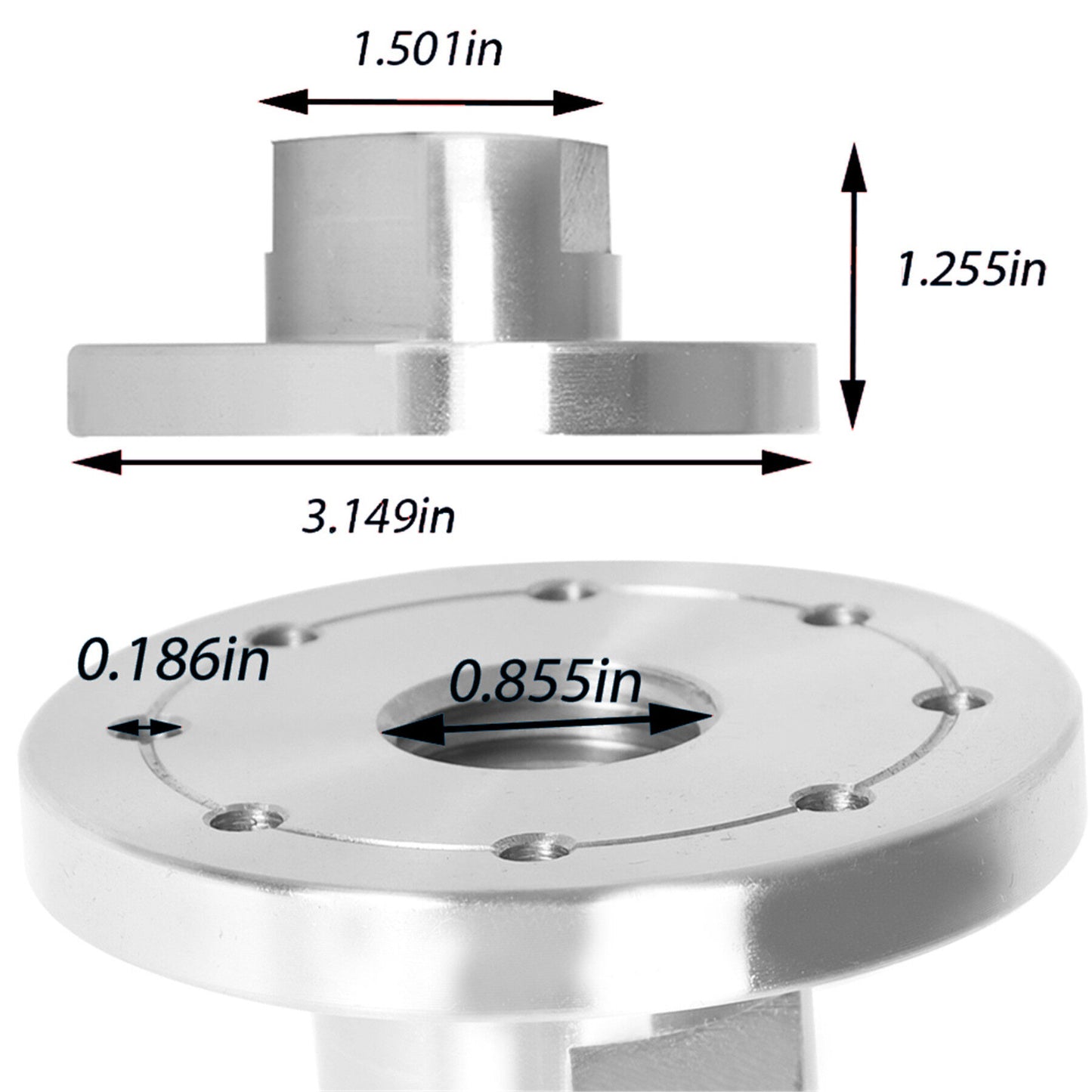 findmall 3 Inch Lathe Faceplate Steel Wood Lathe Face Plate for 1Inch x 8 Tpi Spindle Without Screwchuck