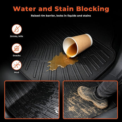 Findmall Cargo Liners Backrest Mats Replacement for Highlander 2008-2013