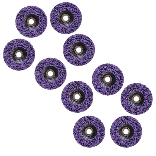 findmall 10Pcs 4-1/2 x 7/8 Purple Quick Change Easy Strip Discs Poly Abrasive Wheel Silicon Carbide Abrasive Wheel Fit for Angle Grinders