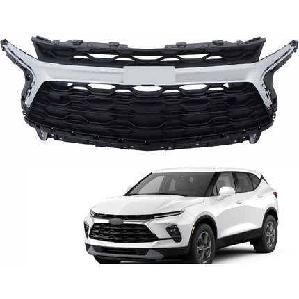 Findmall Silver and Black Front Upper Bumper Grille Replacement for Blazer LT 2023-2024