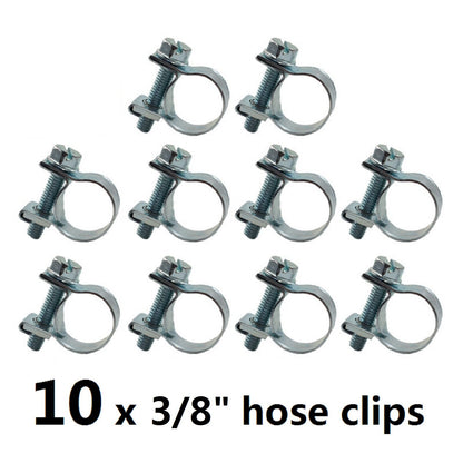 findmall 10PCS 3/8 Inch (14-16 mm) Injection Hose CLAMP/AUTO Fuel Clamps