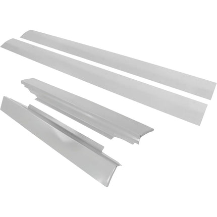 Findmall 4-Piece Outer Rocker Panel Set for 1996-2014 Chevrolet Express GMC Savana, Silver