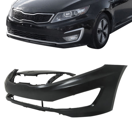 Findmall Primed Front Bumper Cover Replacement for 2012-2013 Kia Optima EX LX, KI1000161, 86511-4C000, 86611-D3000