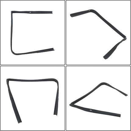 Findmall Window Sweep & Run Channel Weatherstrip Kit for Chevrolet S10 & GMC S15, 6-Piece