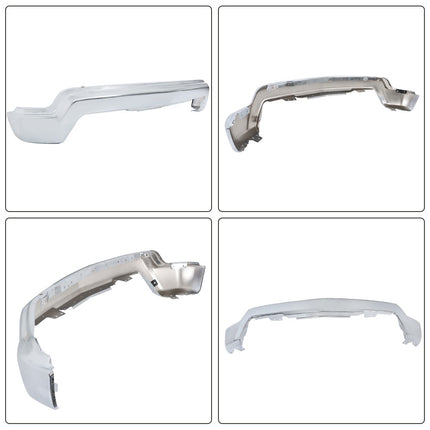 Findmall Chrome Steel Front Bumper Face Bar without Parking Sensor Holes Replacement for 2022-2023 Chevrolet Silverado 1500