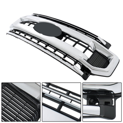 Findmall Front Upper Bumper Grille Chrome with 2 Straight Trim Replacement for F250 F350 XL XLT Style 2020-2022 Replacement for 1KPFD1211128 LC3Z8200BA