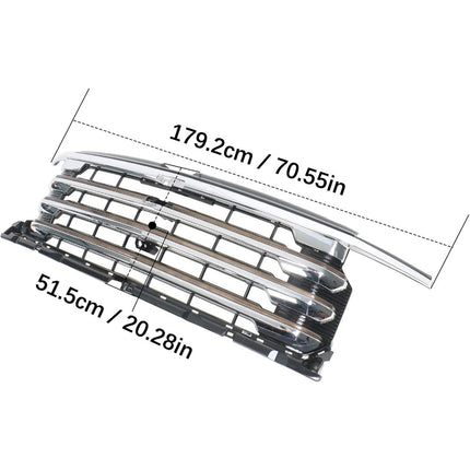 Findmall Chrome Front Upper Grille Molding Trim Replacement for Silverado 1500 High Country 2022-2024 84884955