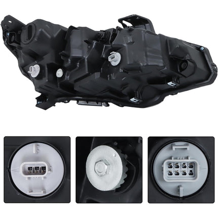 Findmall Headlight Assembly for 2016 Honda Civic Front Left Driver Side, Replaces HO2502176