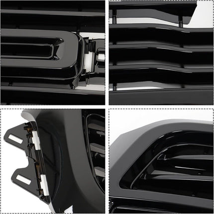 Findmall Front Bumper Mesh Grille Assembly Bright Black Frame without Mesh Base Replacement for R-a-m 1500 2019-2022