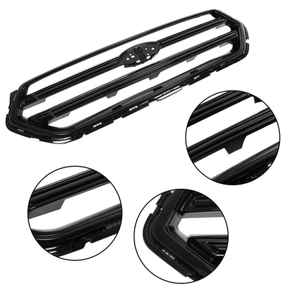 Findmall Front Grille Glossy Black Straight Trim Style Replacement for Escape 2017-2019 GJ5Z8200B GJ5Z8200C