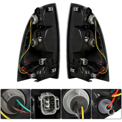 Findmall Tail Light Assembly Pair for 2005-2015 Toyota Tacoma, Clear or Black Lens