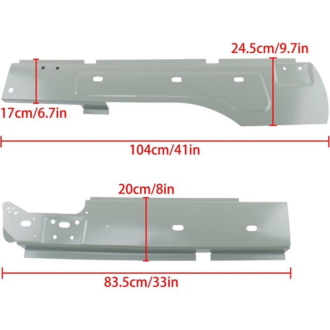Findmall Inner Rocker Panel Pair for Ram 1500 2009-2018 and 2500 3500 2010-2018 Crew Cab