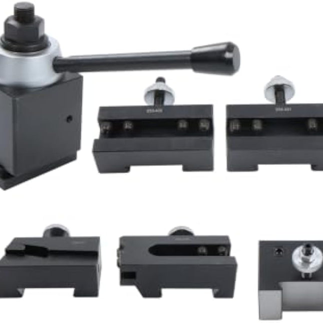 Findmall 6 Pcs CA Wedge Type Quick Change Tool Post, 14"-20" Lathe Swing | 250-401, 250-402, 250-404, 250-407, 250-410 Set