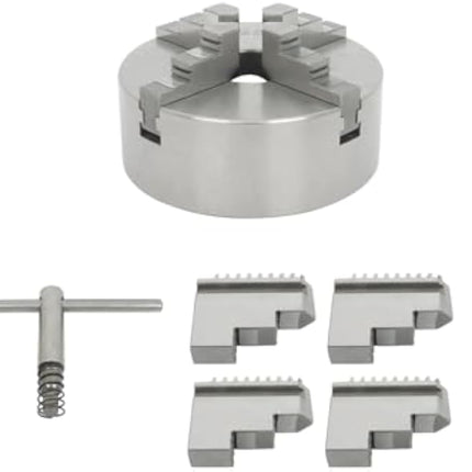 Findmall K12-200 8 Inch 4-Jaw Lathe Chuck Self-Centering Independent Chuck | 4-200mm Clamping Range for Mini Lathe, CNC Router, Milling, Turning