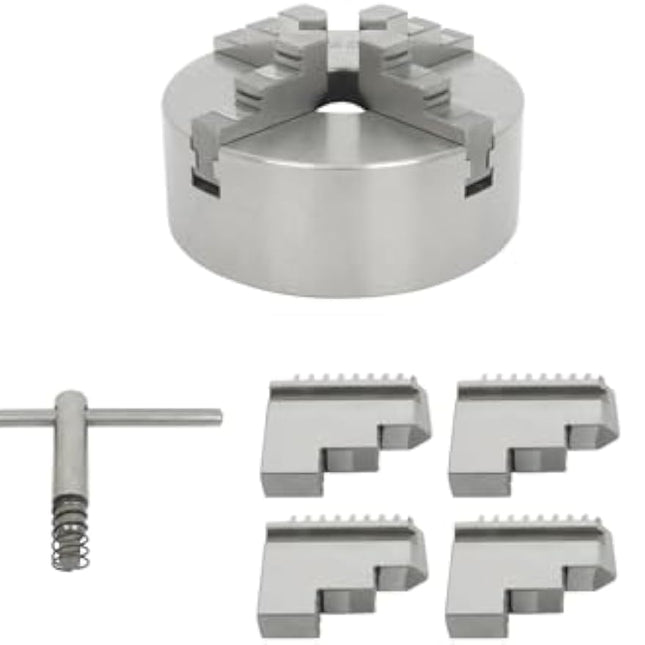 Findmall K12-200 8 Inch 4-Jaw Lathe Chuck Self-Centering Independent Chuck | 4-200mm Clamping Range for Mini Lathe, CNC Router, Milling, Turning