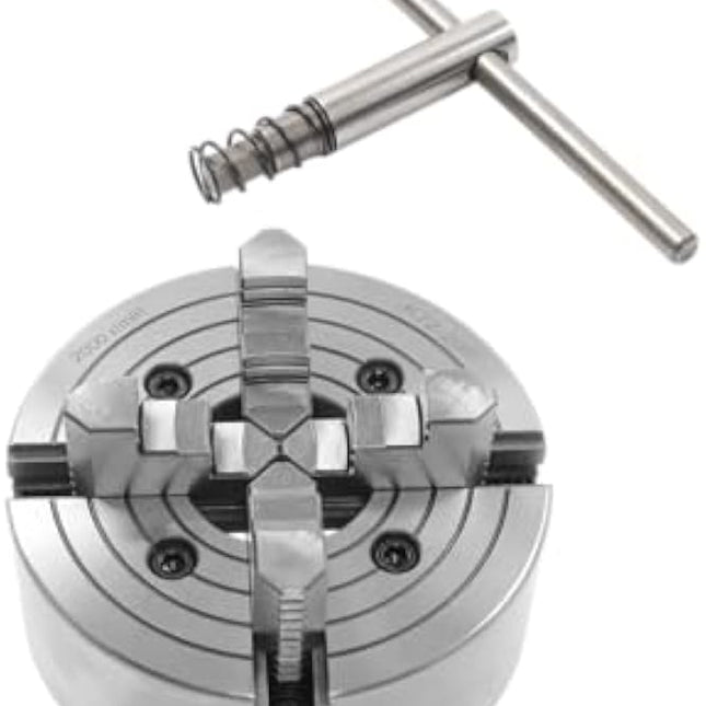 Findmall K72-200 8 Inch 4-Jaw Lathe Chuck Self-Centering Independent Chuck 200mm Clamping for Mini Lathe, CNC Router, Milling, Turning