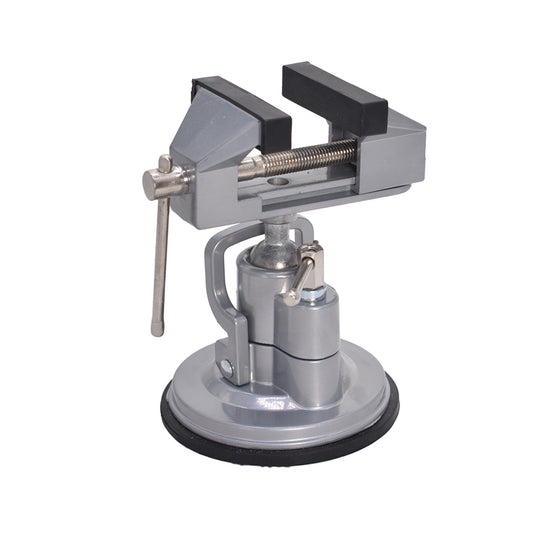 findmall Vacuum Base Vise Portable Base Vise 3.15" Jaw Width Pivots Multi-Angle Rotate 360° Fit for Various Smooth Work Surfaces