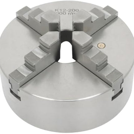 Findmall K12-200 8 Inch 4-Jaw Lathe Chuck Self-Centering Independent Chuck | 4-200mm Clamping Range for Mini Lathe, CNC Router, Milling, Turning