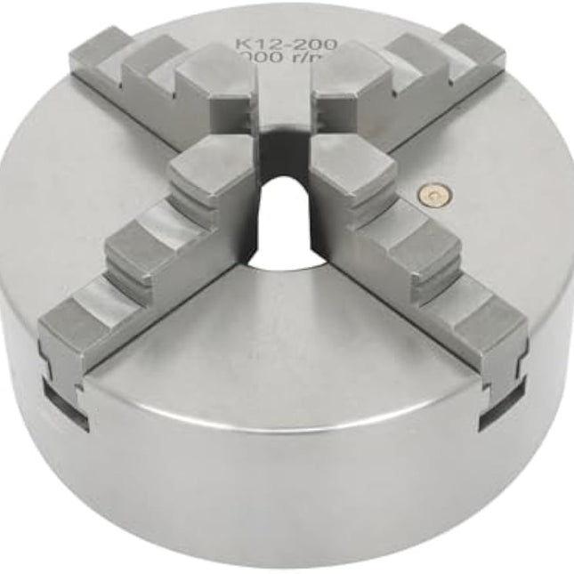 Findmall K12-200 8 Inch 4-Jaw Lathe Chuck Self-Centering Independent Chuck | 4-200mm Clamping Range for Mini Lathe, CNC Router, Milling, Turning